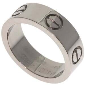 CARTIER 18k Silver Love Ring #48